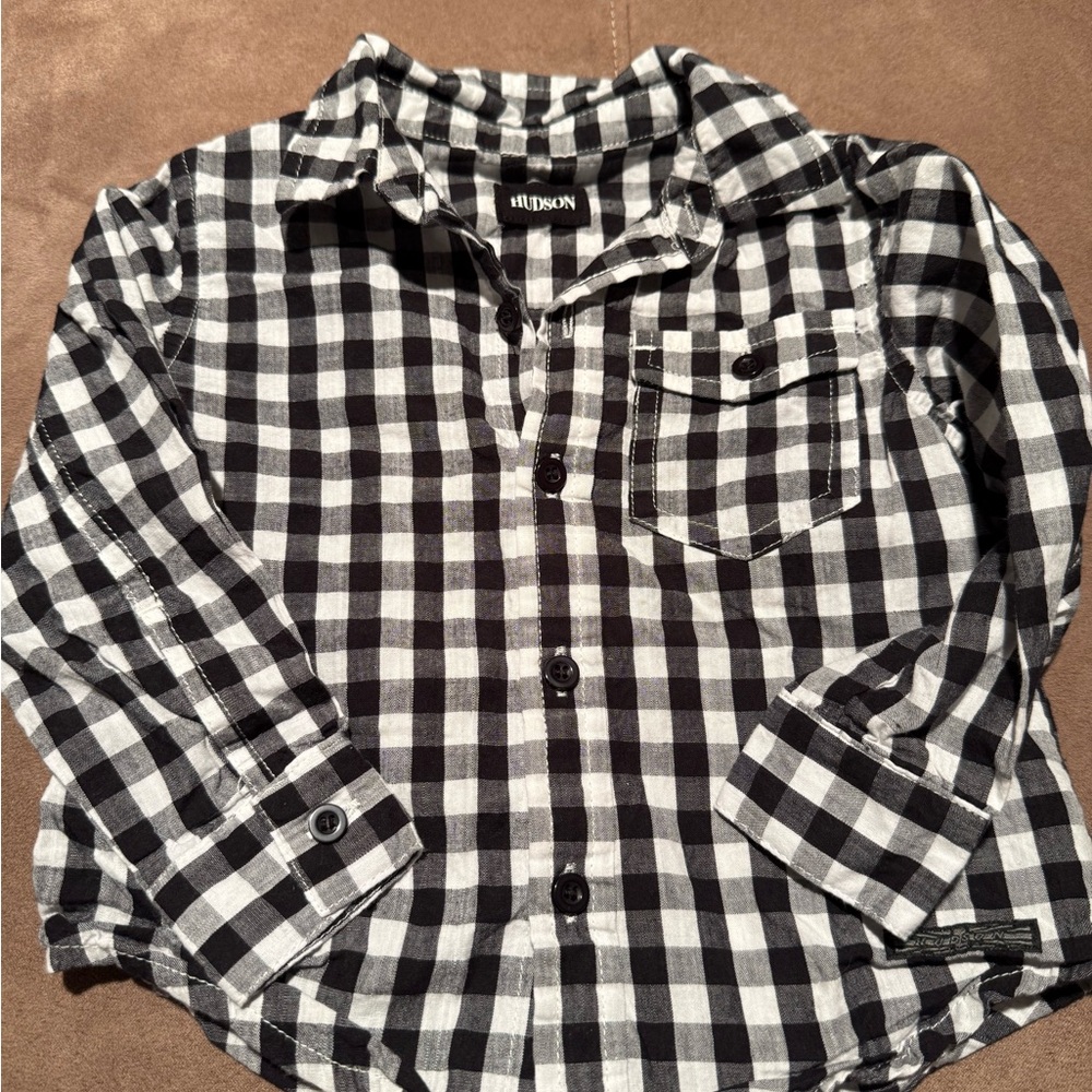 Hudson Jeans Kids Plaid Button-Down Shirt